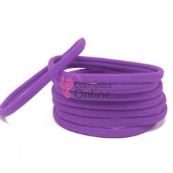 Bentite de par elastice pentru scoala sau sport BDP016 Mov inchis - 6 bucati 